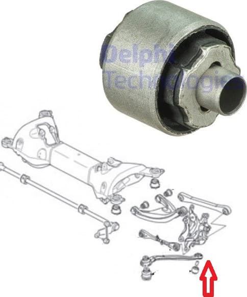 Silentblock rear axle TD1826W