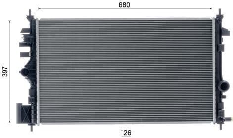 Radiator, engine cooling BEHR CR 2265 000S - image 10