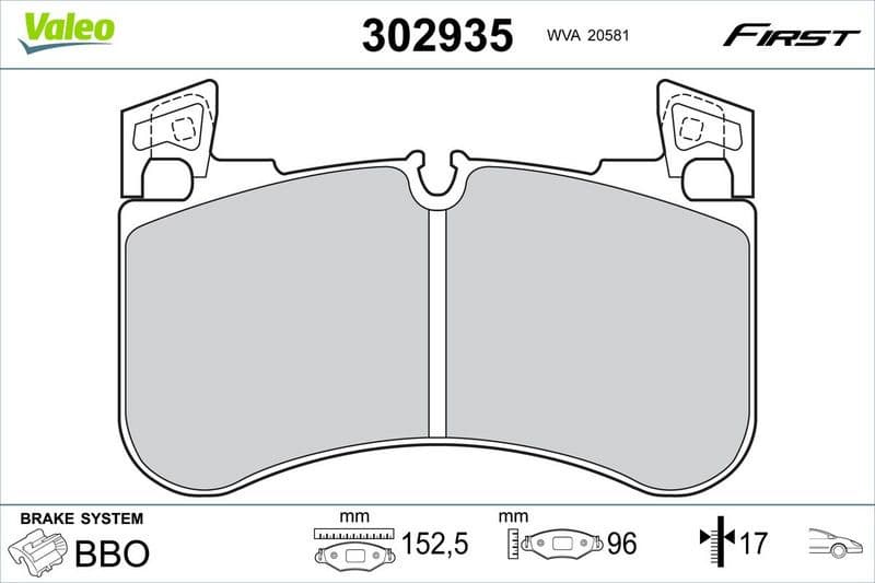 Brake Pad Set, disc brake ESSENTIAL 302935