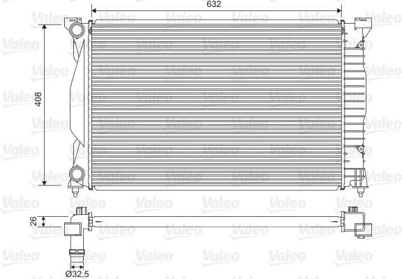 Radiator, engine cooling 734269