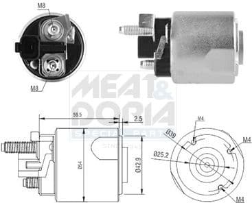 Solenoid Switch, starter 46224