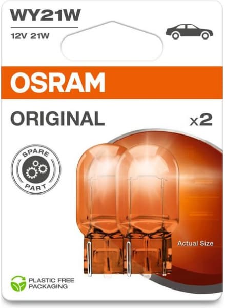 Osram Bulbs WY21W 12V WX3X16D UNV1 2vnt - 7504-2BL