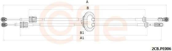 Cable Pull, manual transmission 92.2CB.PE006