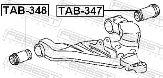 Mounting, control/trailing arm TAB-348 - image 2