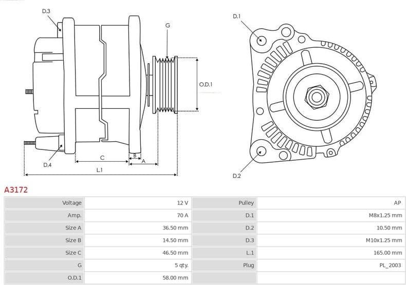 Alternator AS A3172 - image 5