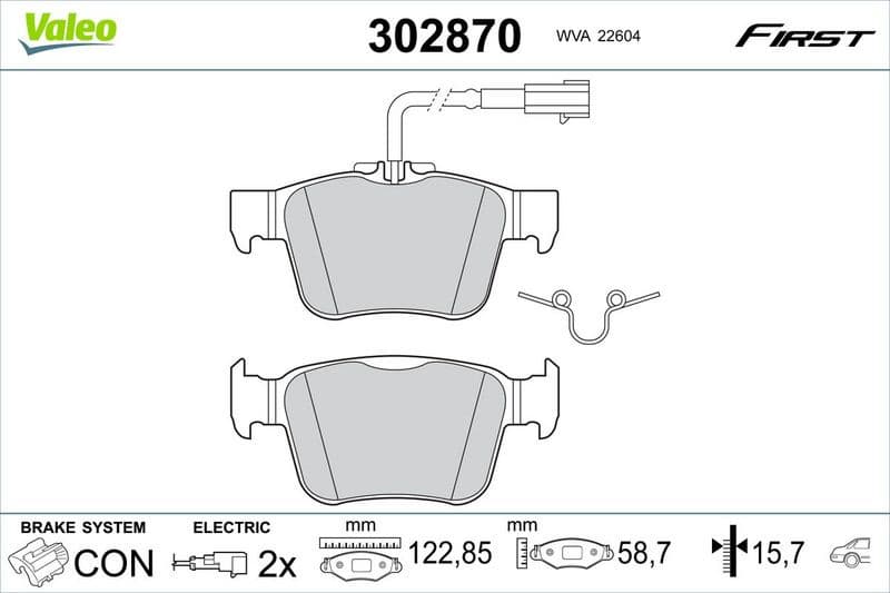 Brake Pad Set, disc brake ESSENTIAL 302870