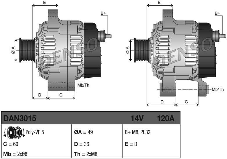 Alternator DAN3015 - image 3
