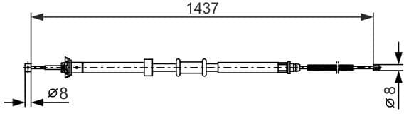 Cable Pull, parking brake 1 987 482 391