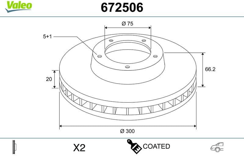 Brake Disc COATED 672506