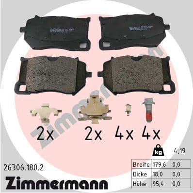 Brake Pad Set, disc brake 26306.180.2