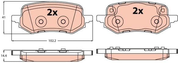 Brake Pad Set, disc brake GDB2367