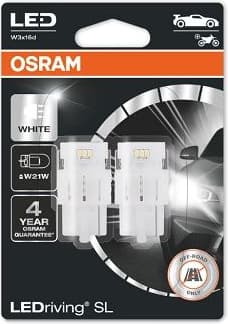 OSRAM LED Bulbs W21W WHITE 1,4W 12V W3X16D BLI2 2vnt - 7505DWP-2BL