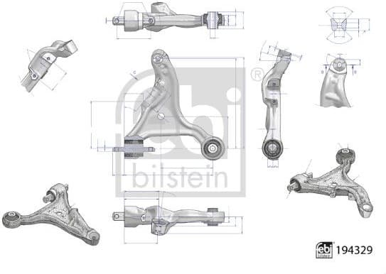 Control/Trailing Arm, wheel suspension 194329