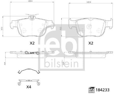 Brake Pad Set, disc brake 184233 - image 2