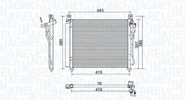 Condenser, air conditioning 350203980000 - image 2