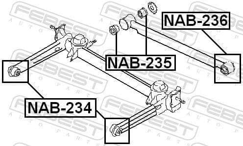 Mounting, control/trailing arm NAB-236 - image 2