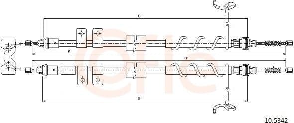 Cable Pull, parking brake 10.5342