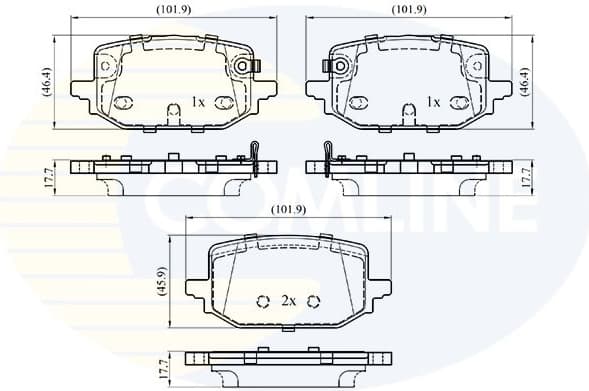 Brake pads rear CBP33415