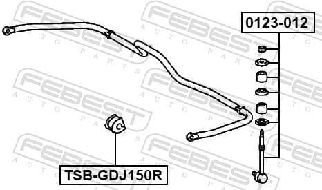 Mounting, stabiliser bar TSB-GDJ150R - image 2