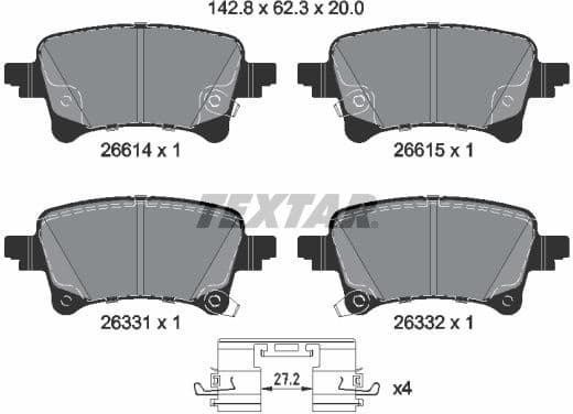 Brake Pad Set, disc brake 2661401