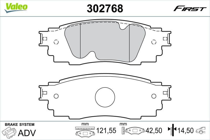 Brake Pad Set, disc brake ESSENTIAL 302768