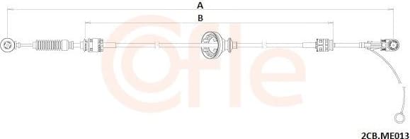 Cable Pull, manual transmission 92.2CB.ME013