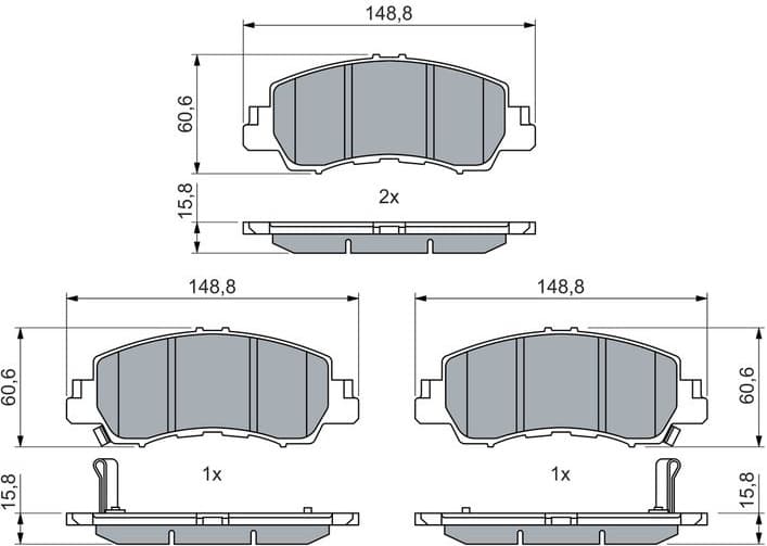 Brake Pad Set, disc brake 0986460070