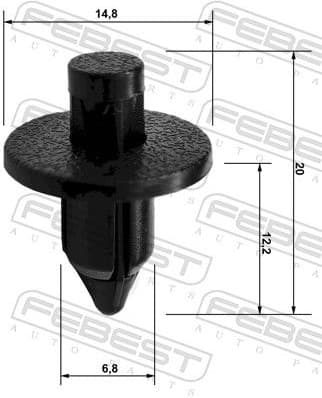 Clip, trim/protection strip 88570-039 - image 2