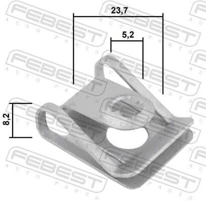 Clip, trim/protection strip 88570-163 - image 2