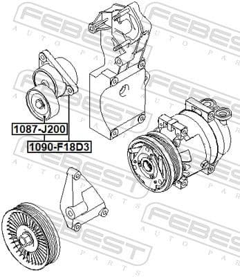 Belt Tensioner, V-ribbed belt 1090-F18D3 - image 2