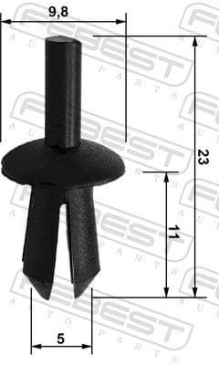 Clip, trim/protection strip 88570-073 - image 2