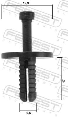 Clip, trim/protection strip 88570-176 - image 2