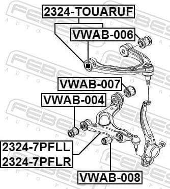 Control/Trailing Arm, wheel suspension 2324-7PFLL