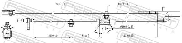 Sensor, wheel speed 01606-007 - image 2