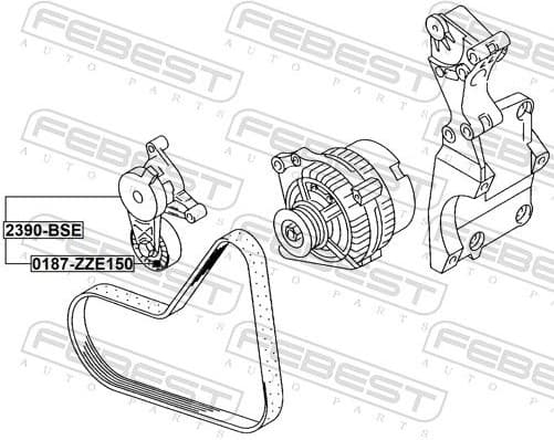 Belt Tensioner, V-ribbed belt 2390-BSE - image 2