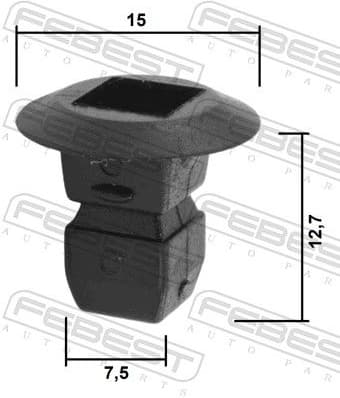 Clip, trim/protection strip 88570-160 - image 2