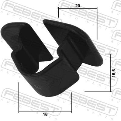 Clip, trim/protection strip 88570-157 - image 2