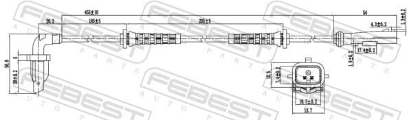 Sensor, wheel speed 24606-003 - image 2