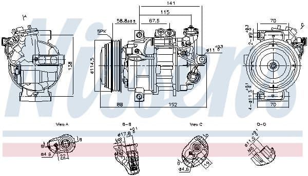 Compressor, air conditioning ** FIRST FIT ** 891101