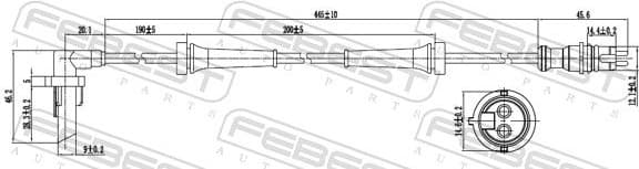 Sensor, wheel speed 24606-011 - image 2