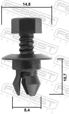 Clip, trim/protection strip 88570-166 - image 2