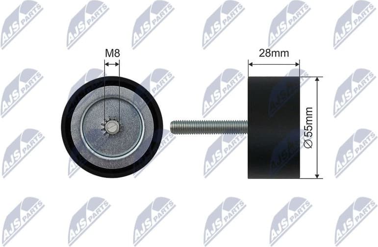 Deflection/Guide Pulley, V-ribbed belt RNK-PL-030