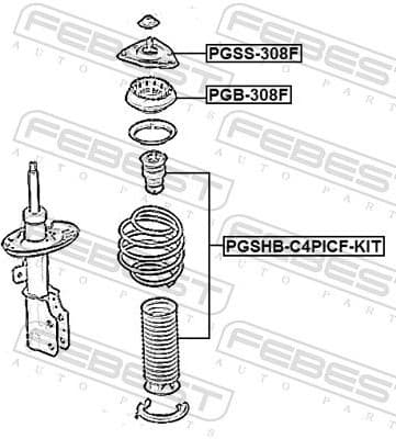 Dust Cover Kit, shock absorber PGSHB-C4PICF-KIT - image 2
