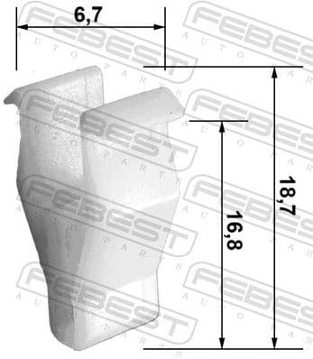 Retaining Spring, vehicle post cladding 88570-031 - image 2