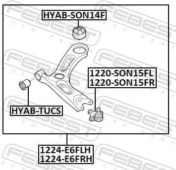 Control/Trailing Arm, wheel suspension 1224-E6FRH - image 2