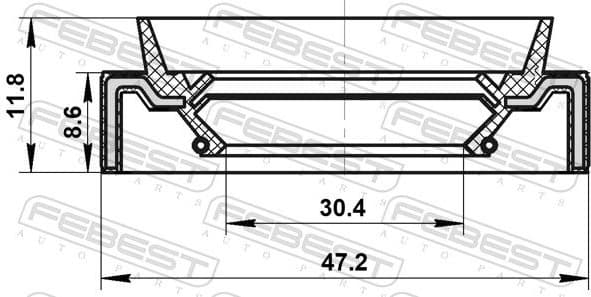 Shaft Seal, drive shaft 95JAY-32470912C - image 2