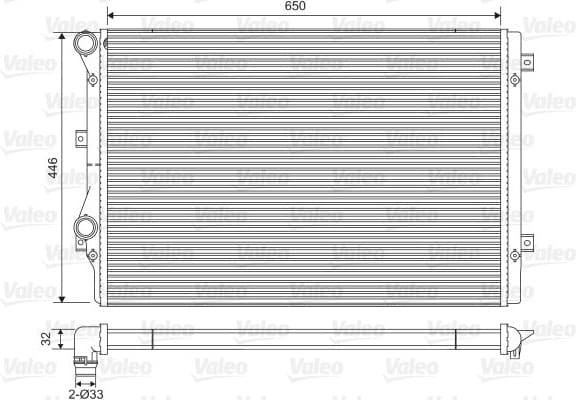 Radiator, engine cooling 734413