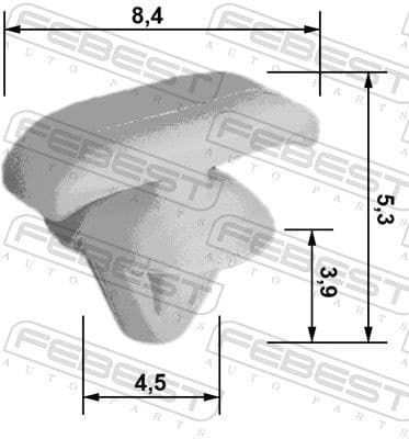 Clip, trim/protection strip 88570-035 - image 2