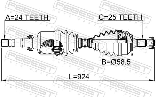 Drive Shaft 2514-B7MTRH - image 2