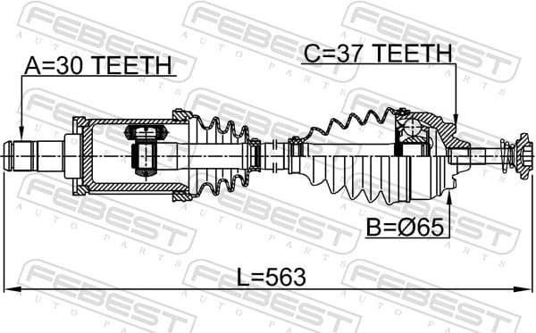 Drive Shaft 1914-F10LH - image 2